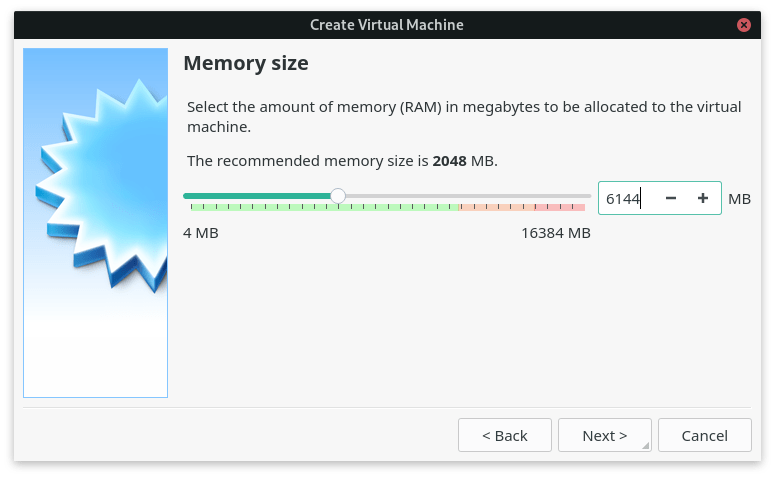 Virtual machine memory size