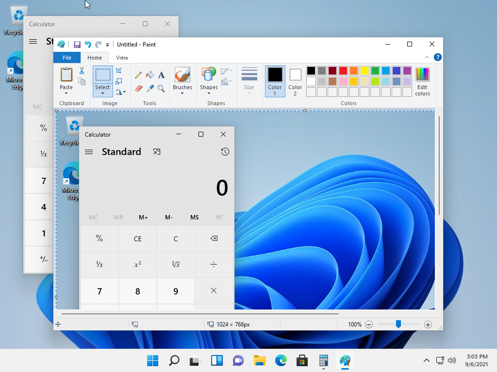 Microsoft Paint window with a pasted screenshot